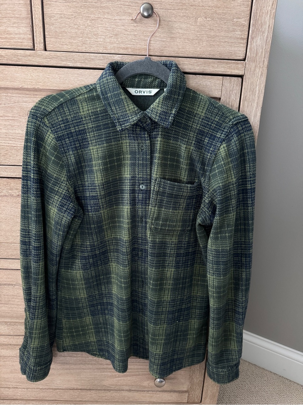 Orvis Women’s Green Plaid Button-Up Soft Shirt